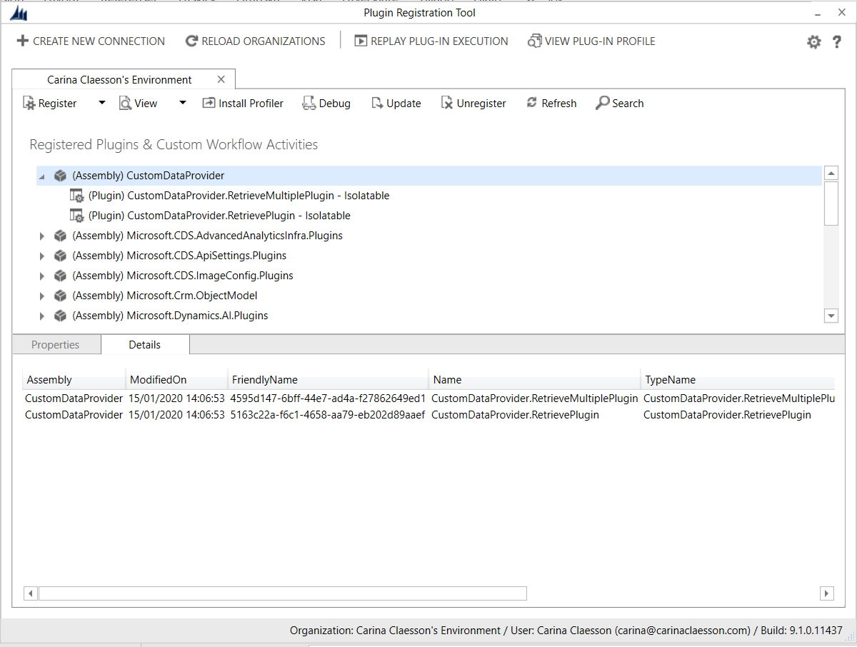Virtual Entities – Registering a Custom Data Provider – Carina M. Claesson