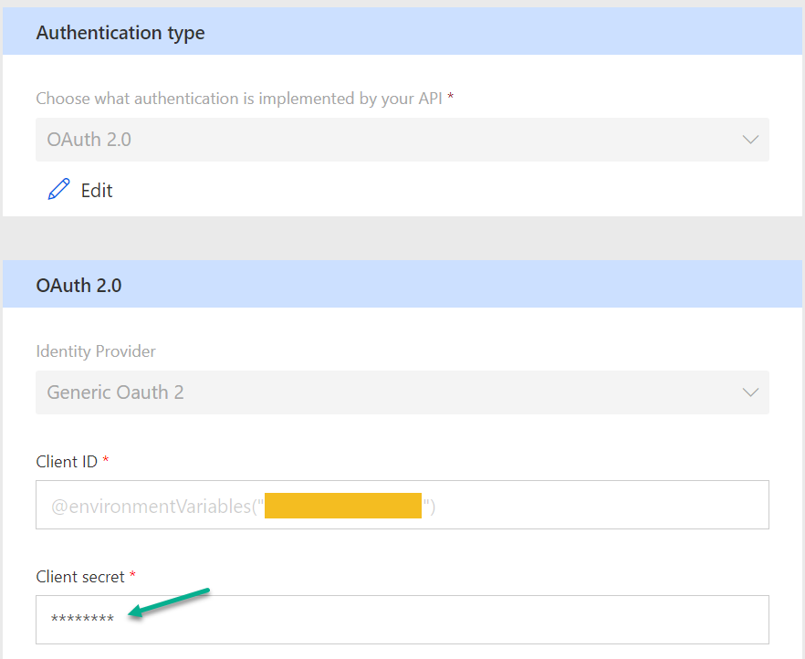 Exported Custom Connector, where’s my client secret setting? – Carina M ...